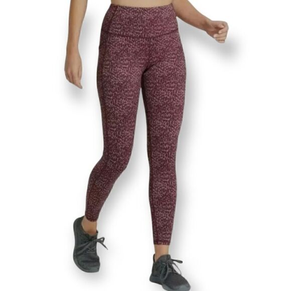 All in Motion Women's Premium Simplicity High-Rise Textured 7/8 Legging Mulberry - Picture 1 of 13
